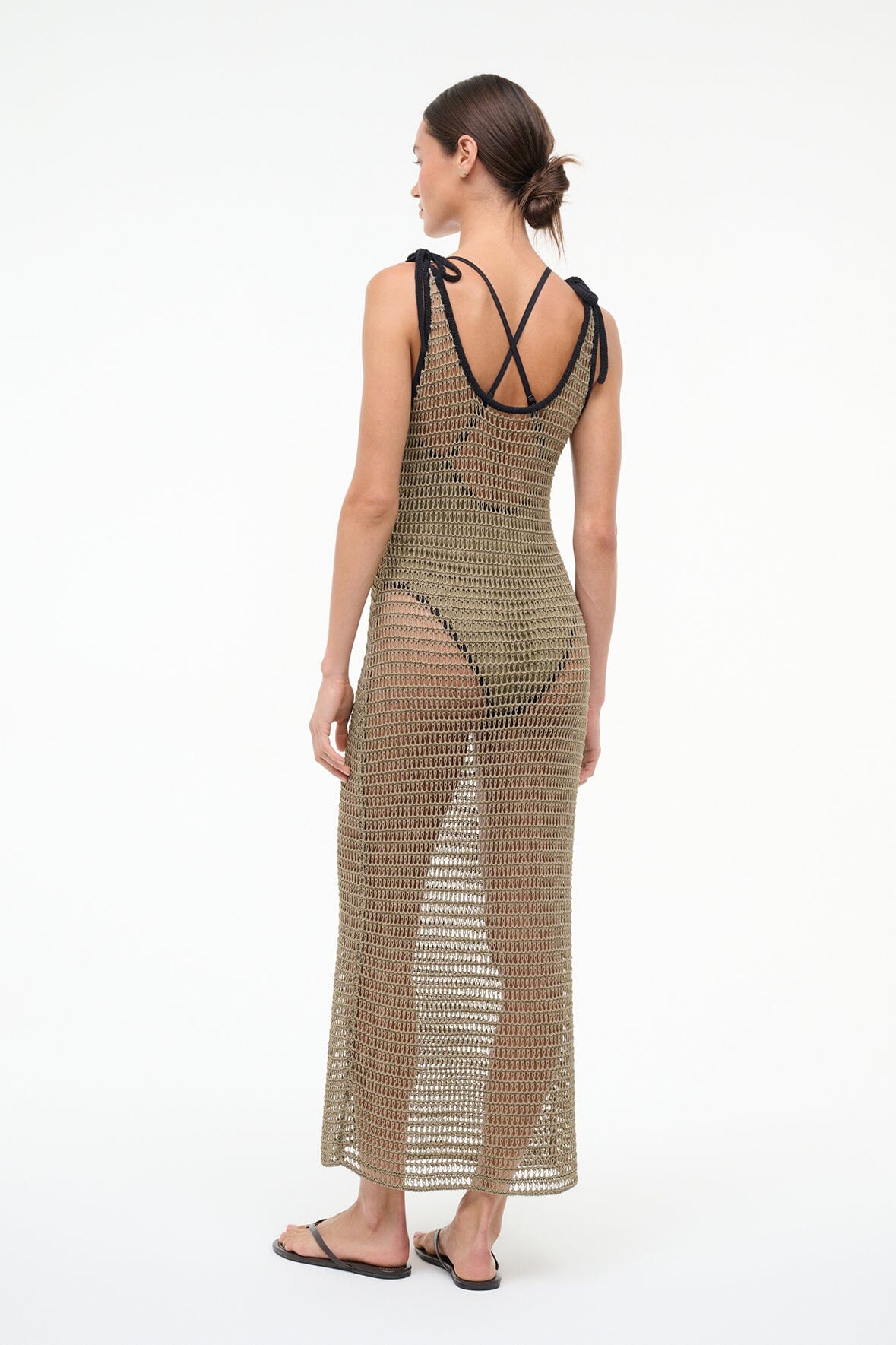 STAUD | Vinta Dress Thyme Black