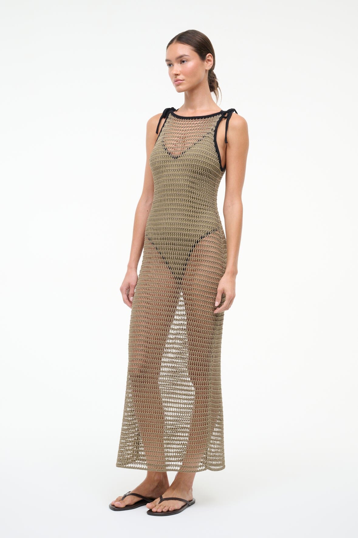 STAUD | Vinta Dress Thyme Black