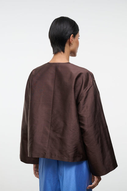STAUD | Vito Silk Top Earth