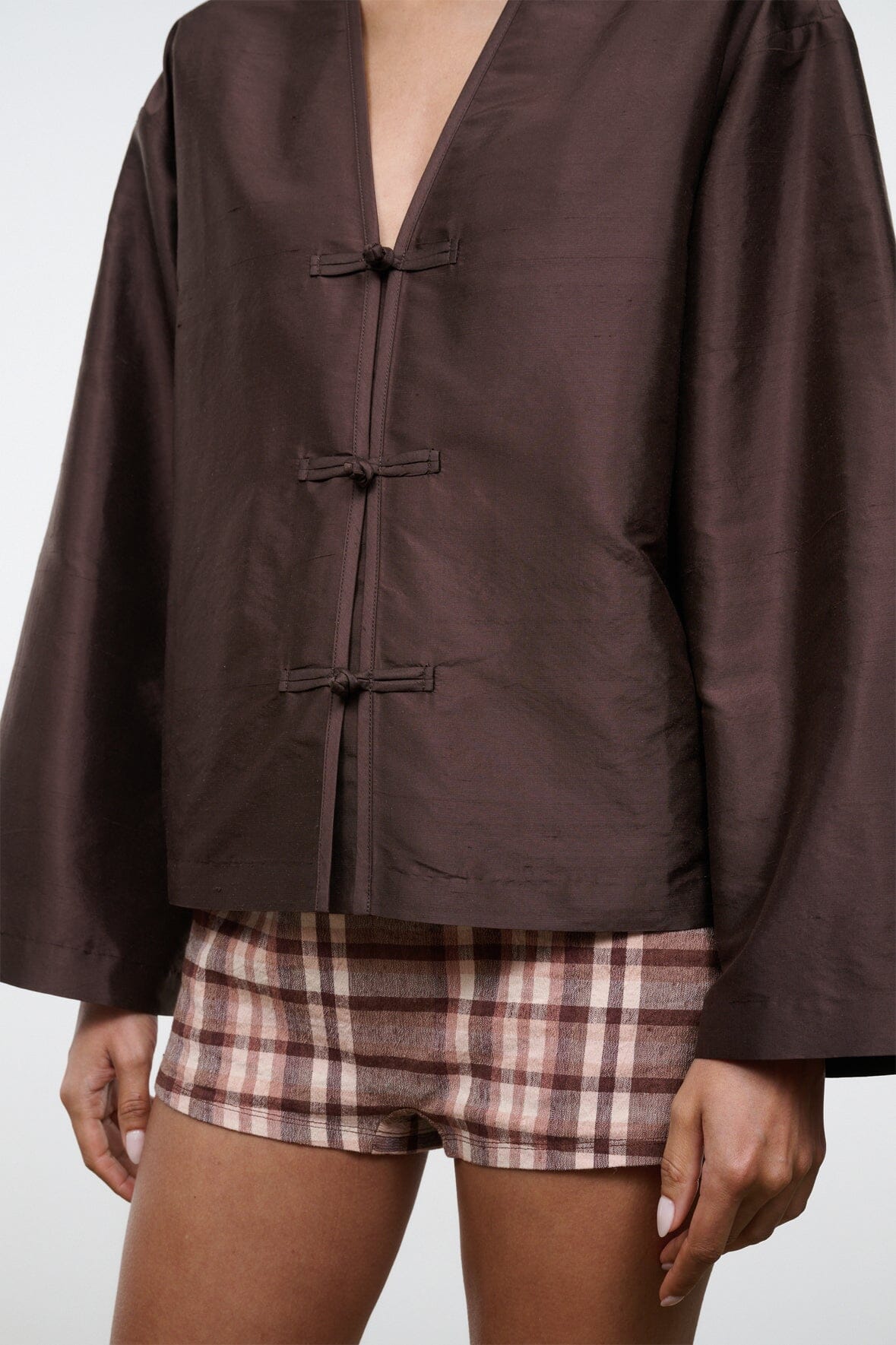 STAUD | Vito Silk Top Earth