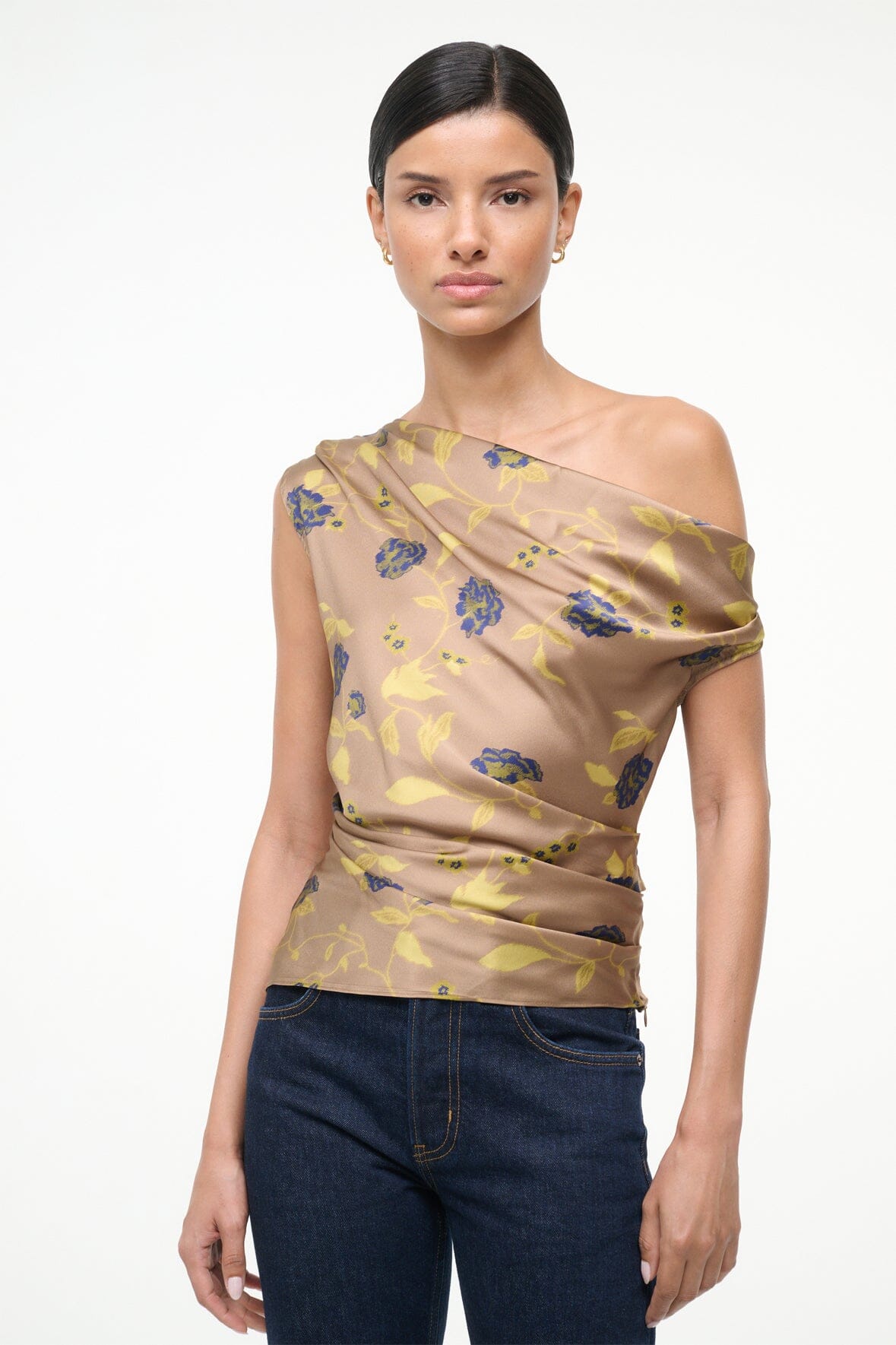 STAUD | Phare Silk Top Vintage Floral