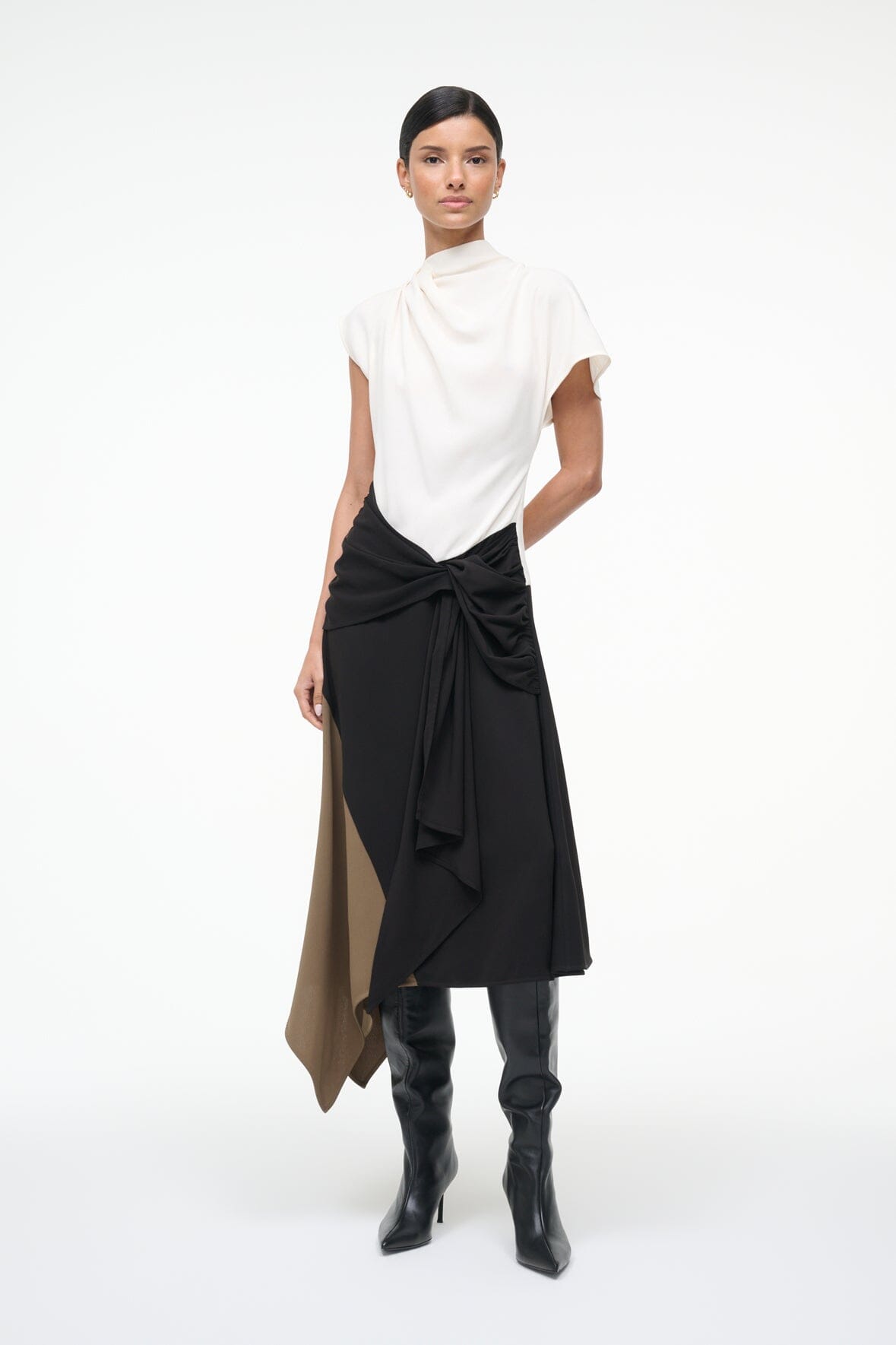 STAUD | Davina Dress Black Multi