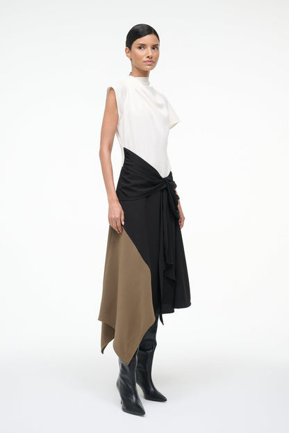 STAUD | Davina Dress Black Multi