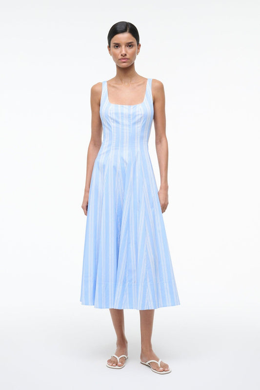 STAUD | Wells Dress Ventura Stripe