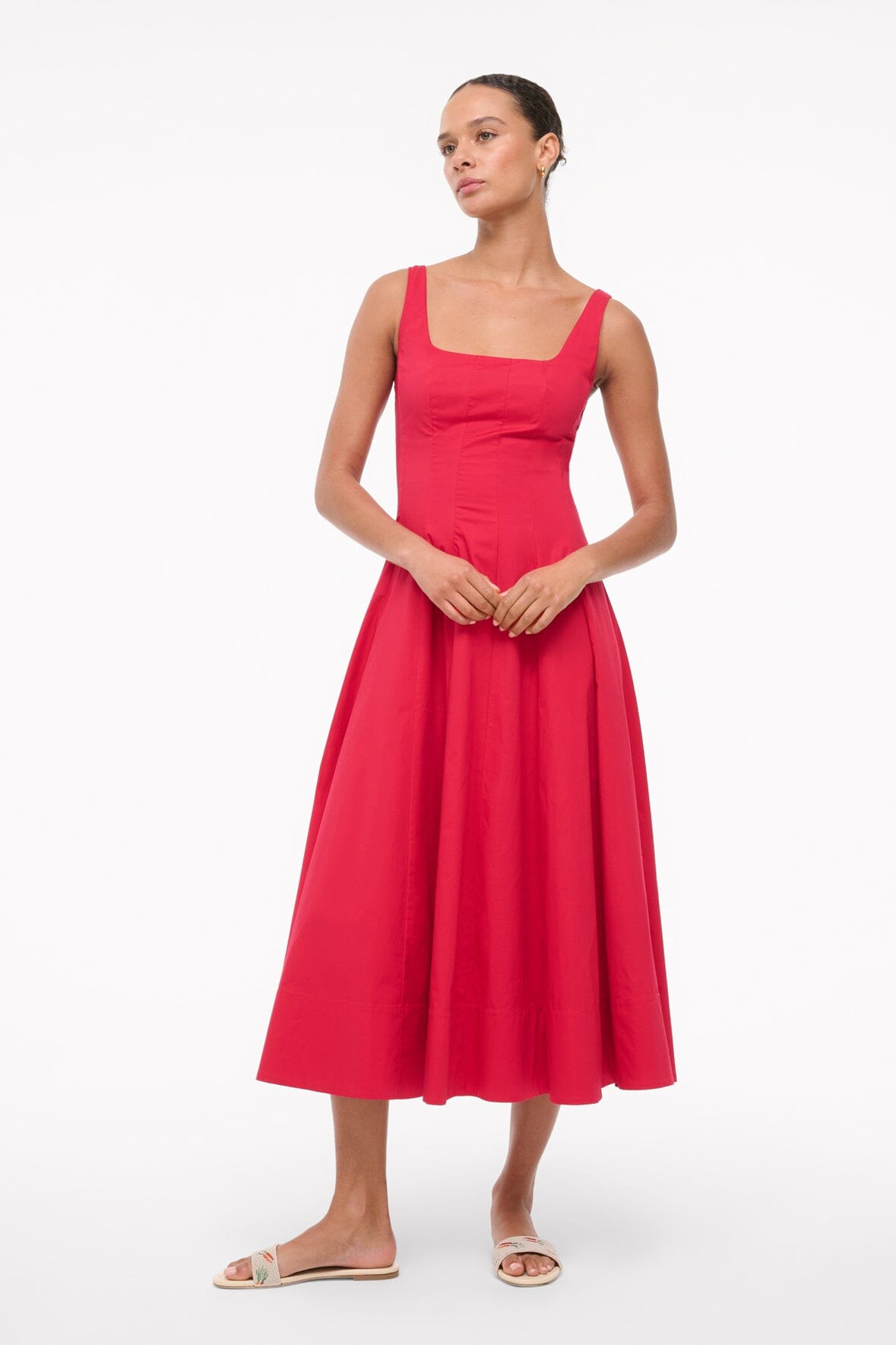 STAUD | Wells Dress Cherry