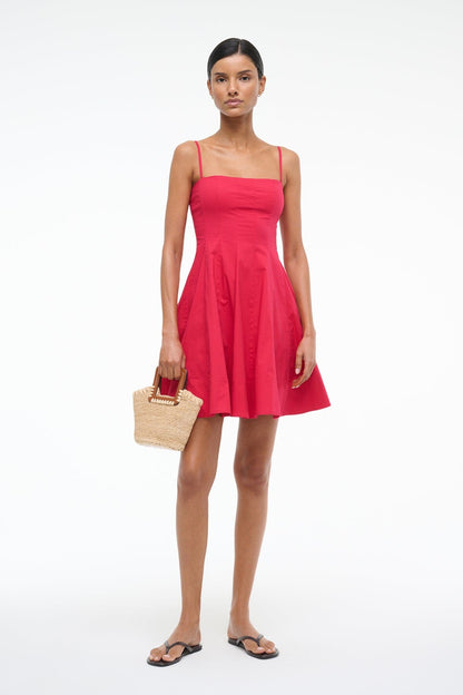 STAUD | Wylie Mini Dress Cherry