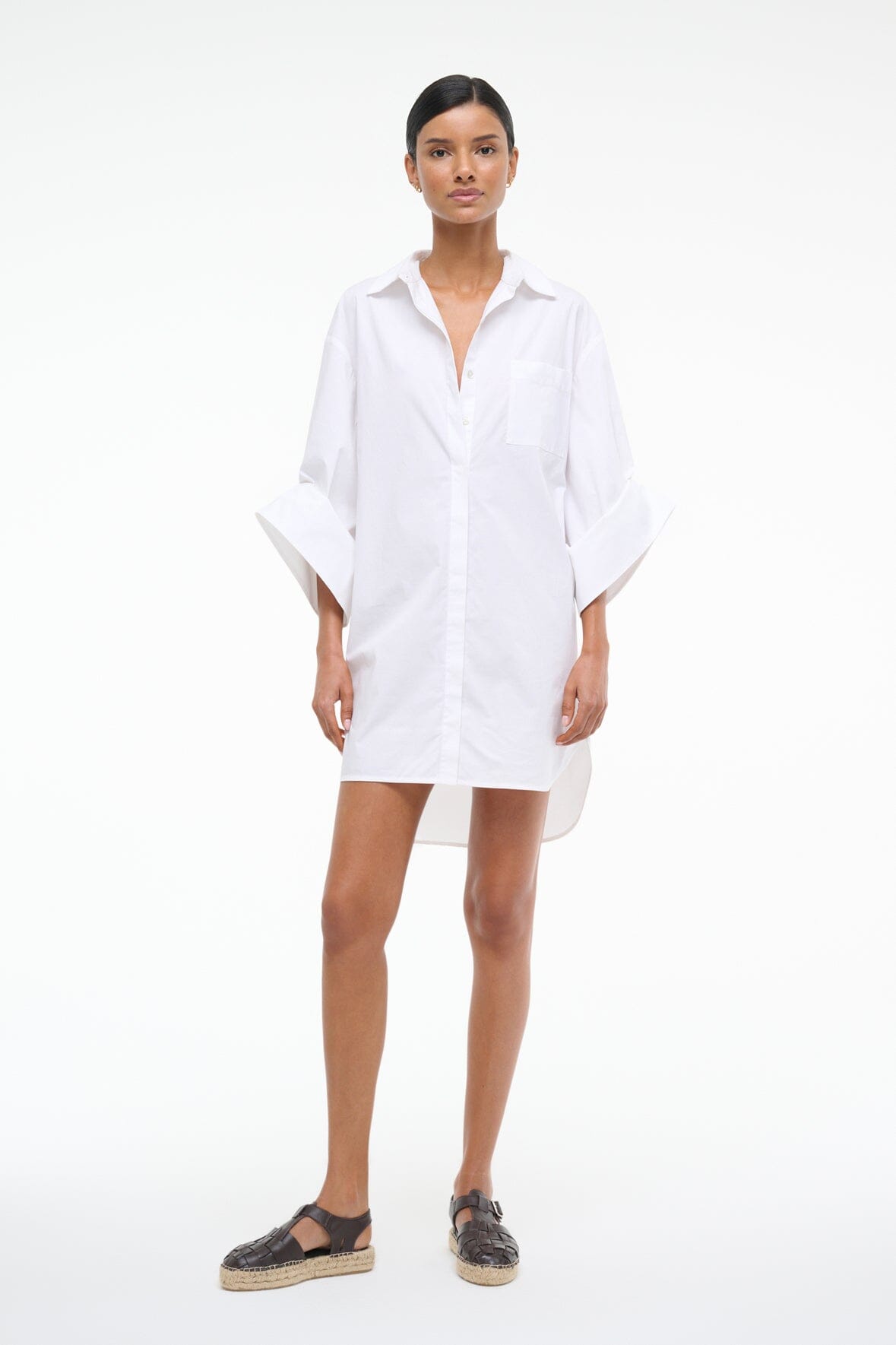 STAUD | Nico Dress White