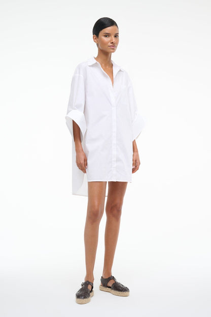 STAUD | Nico Dress White