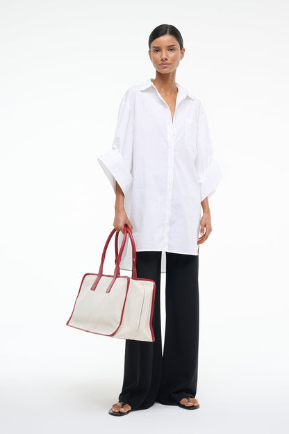 STAUD | Nico Dress White