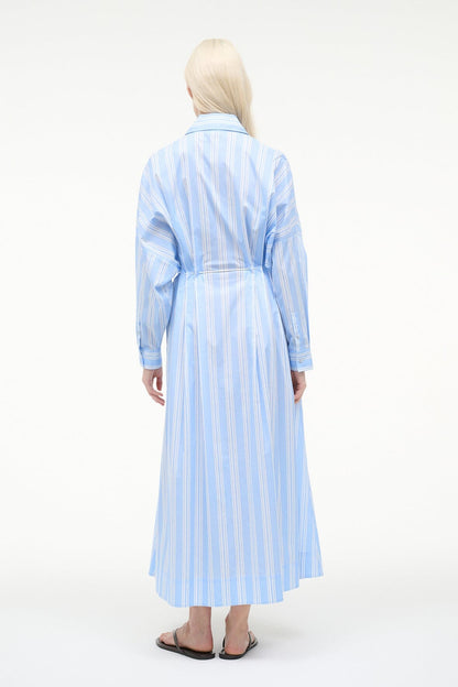 STAUD | Chi Midi Dress Ventura Stripe