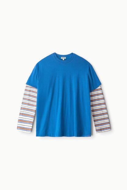 STAUD | William Tee Blue Mojave Stripe
