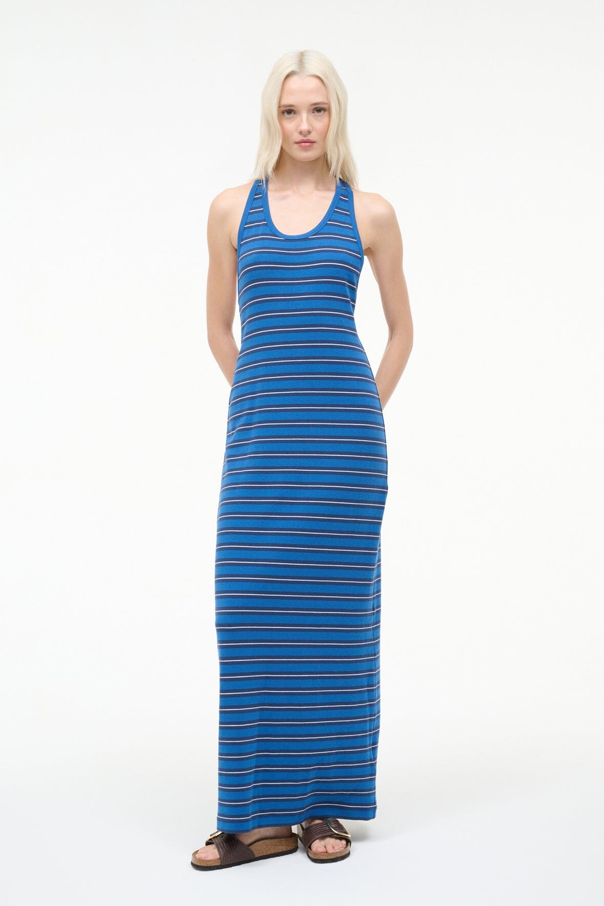 STAUD | Encino Dress Echo Stripe