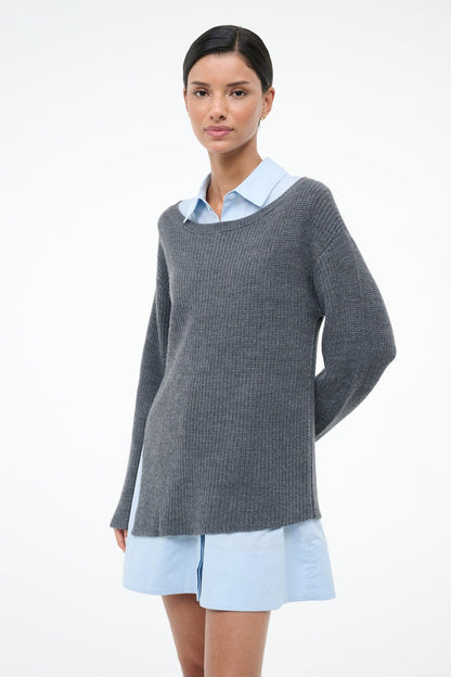 STAUD | Dane Dress Charcoal Glacier