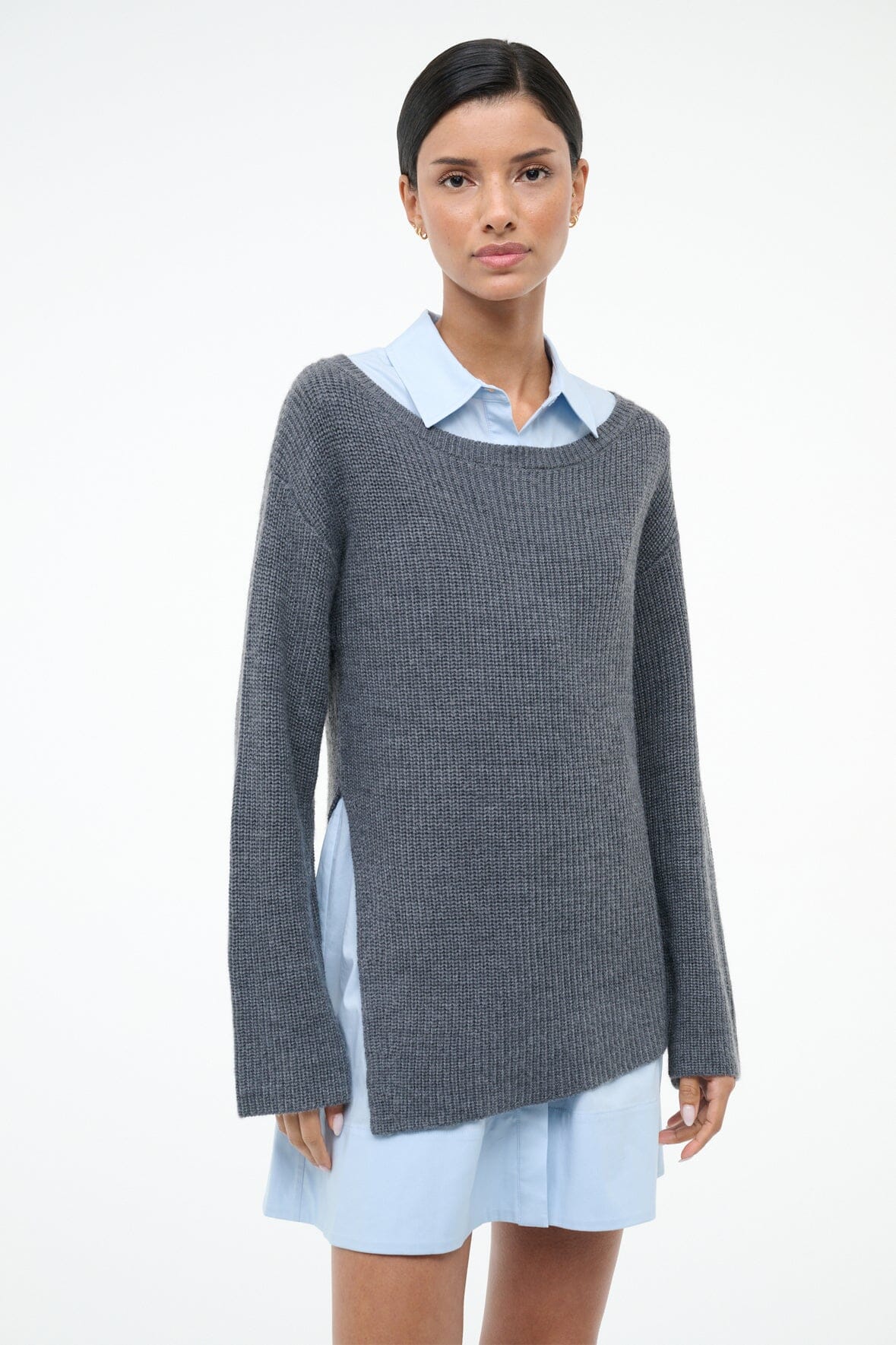 STAUD | Dane Dress Charcoal Glacier