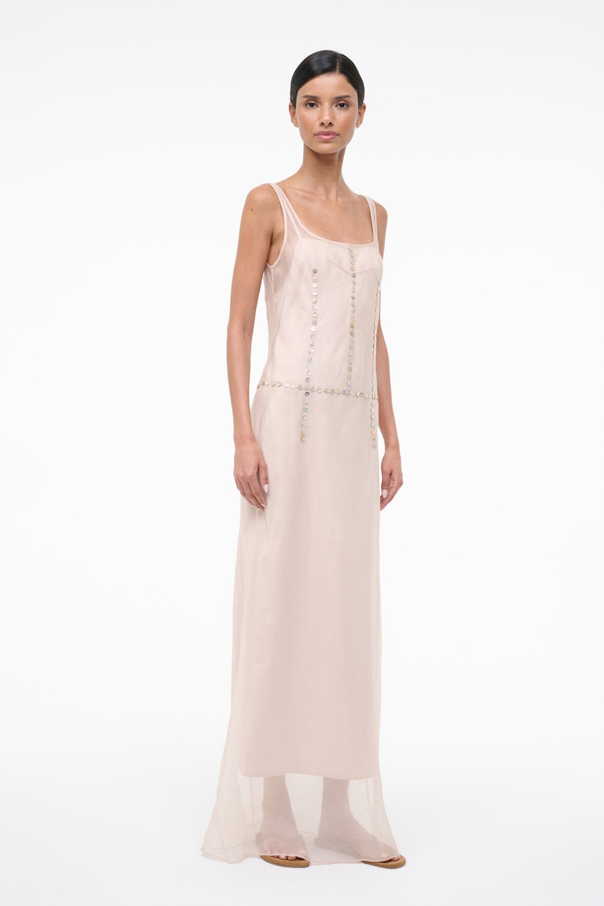 STAUD | Greta Silk Dress Fawn