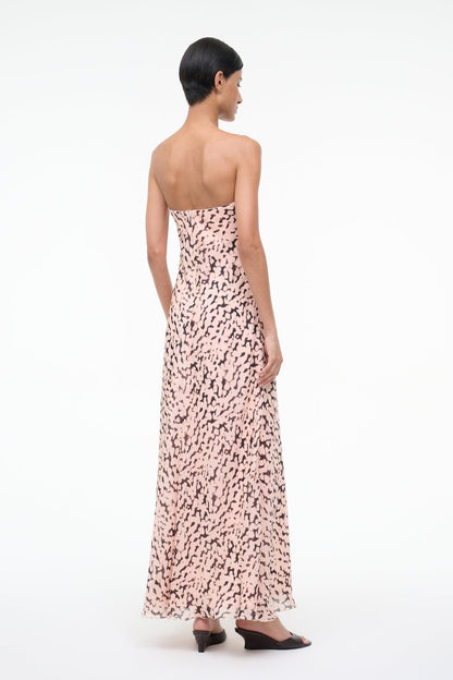 STAUD | Cassie Silk Dress Almond Black