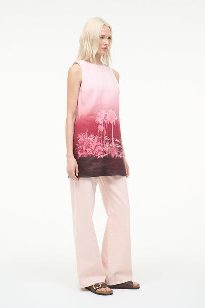 STAUD | Brea Linen Dress California Clouds