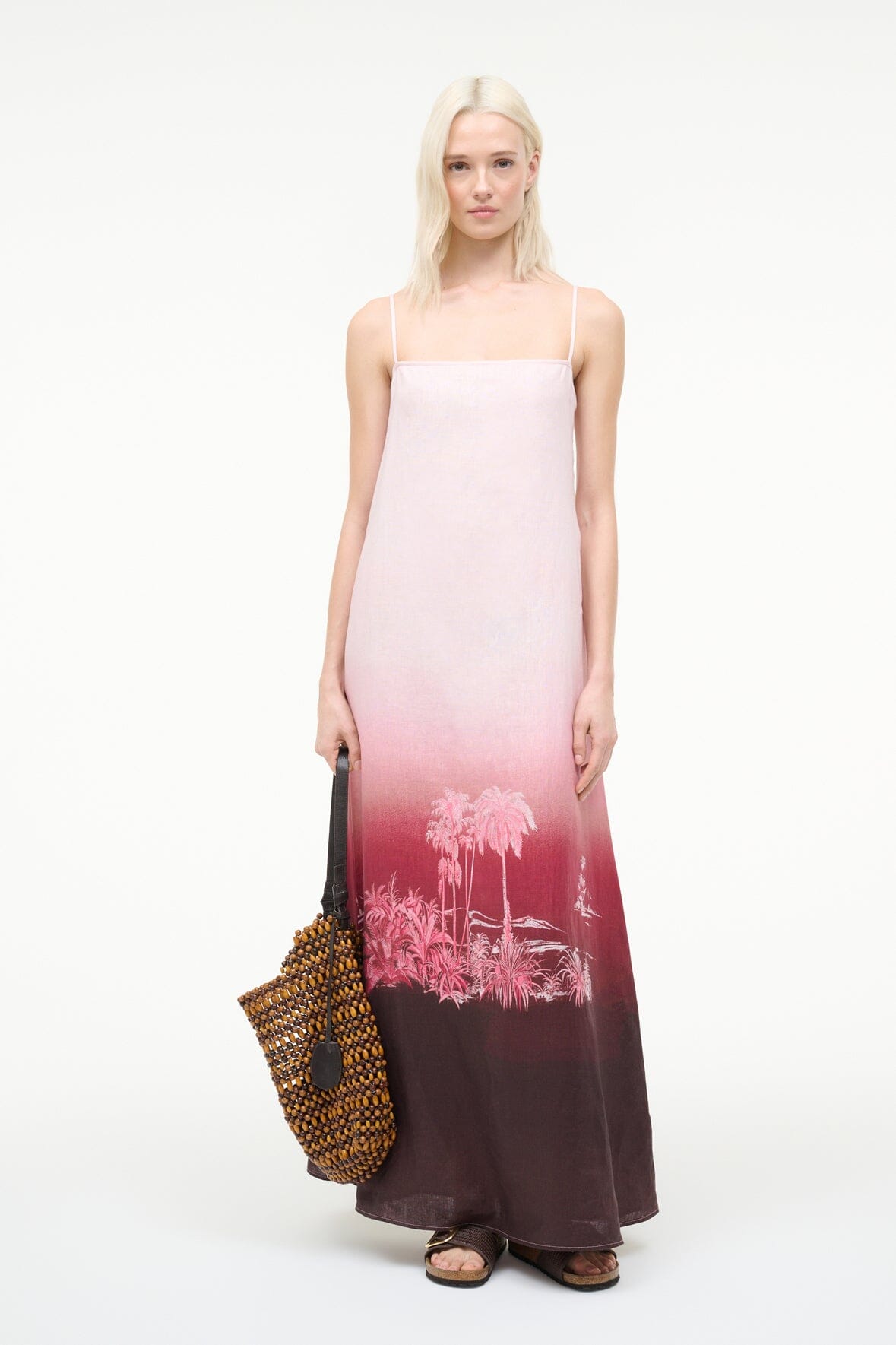 STAUD | Laura Linen Dress California Clouds