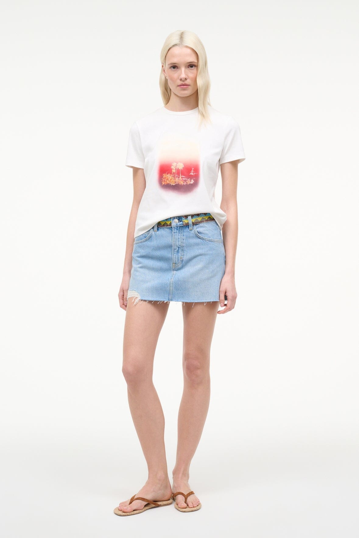 STAUD | Crew Neck T Shirt California Sunset