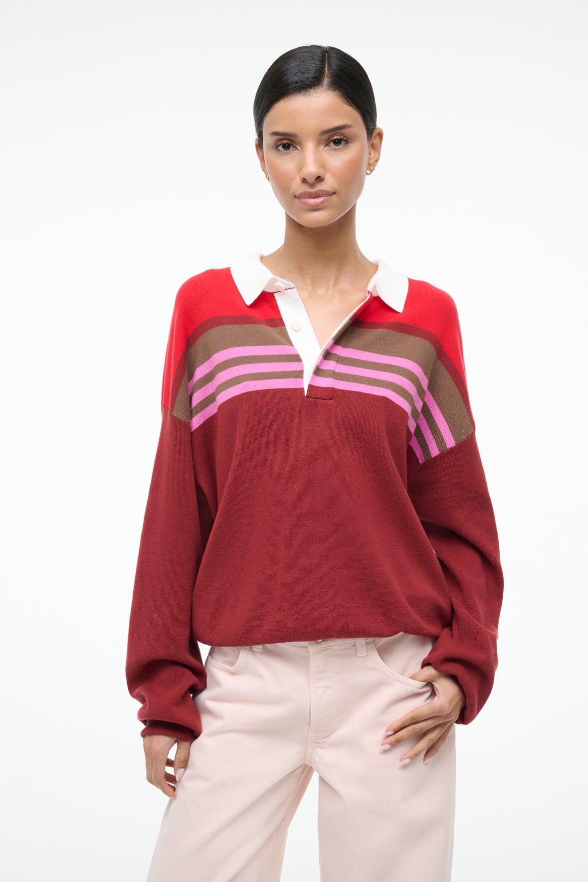 STAUD | Sail Top Cardinal Multi Stripe