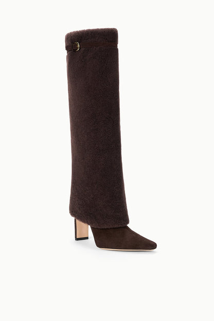 STAUD | Wally Foldover High Heel Boot Espresso