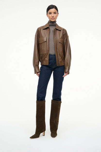 STAUD | Wally Foldover High Heel Boot Truffle