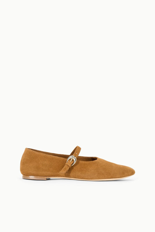 STAUD | Alba Mary Jane Ballet Flat Tan