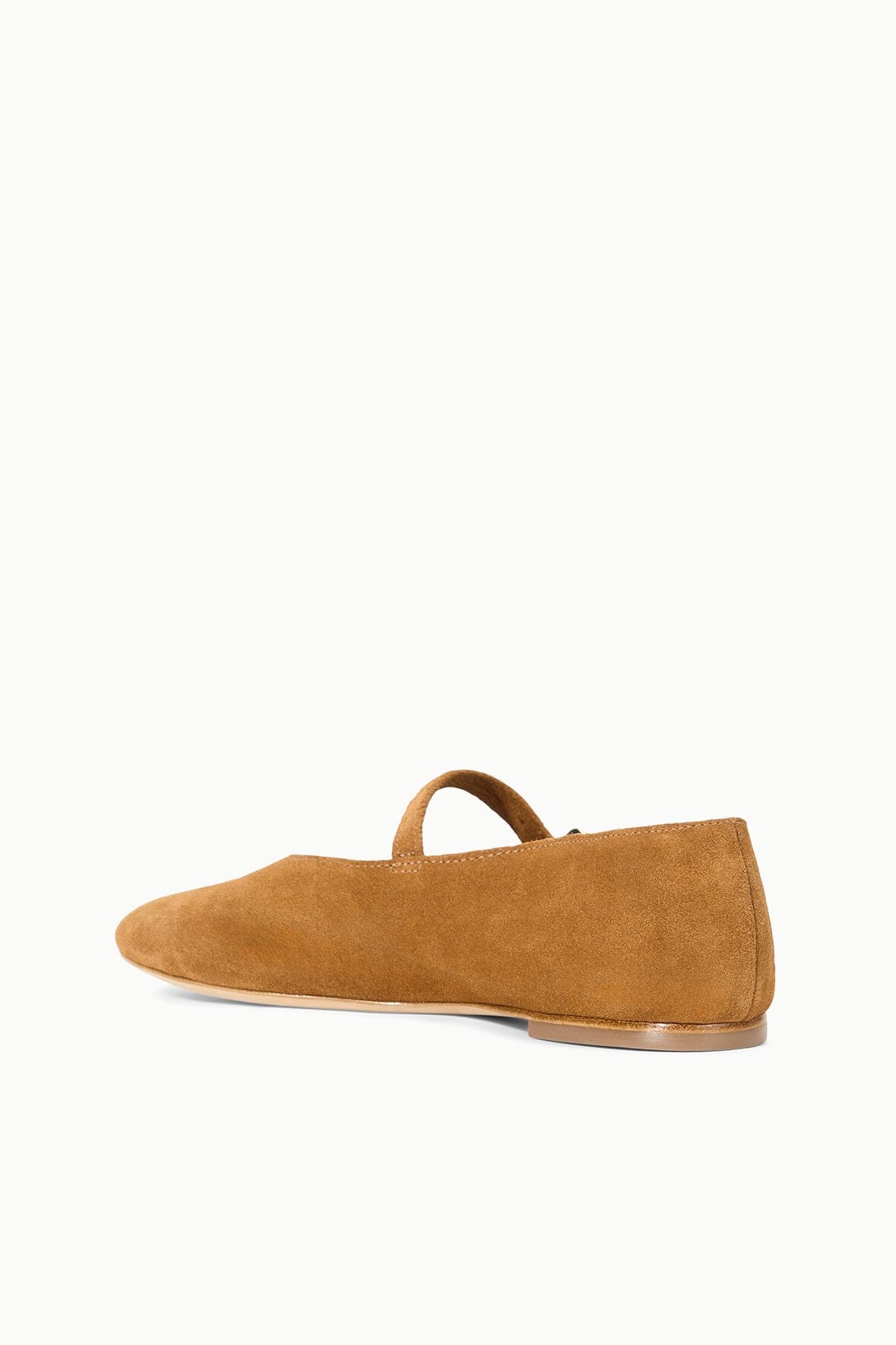 STAUD | Alba Mary Jane Ballet Flat Tan