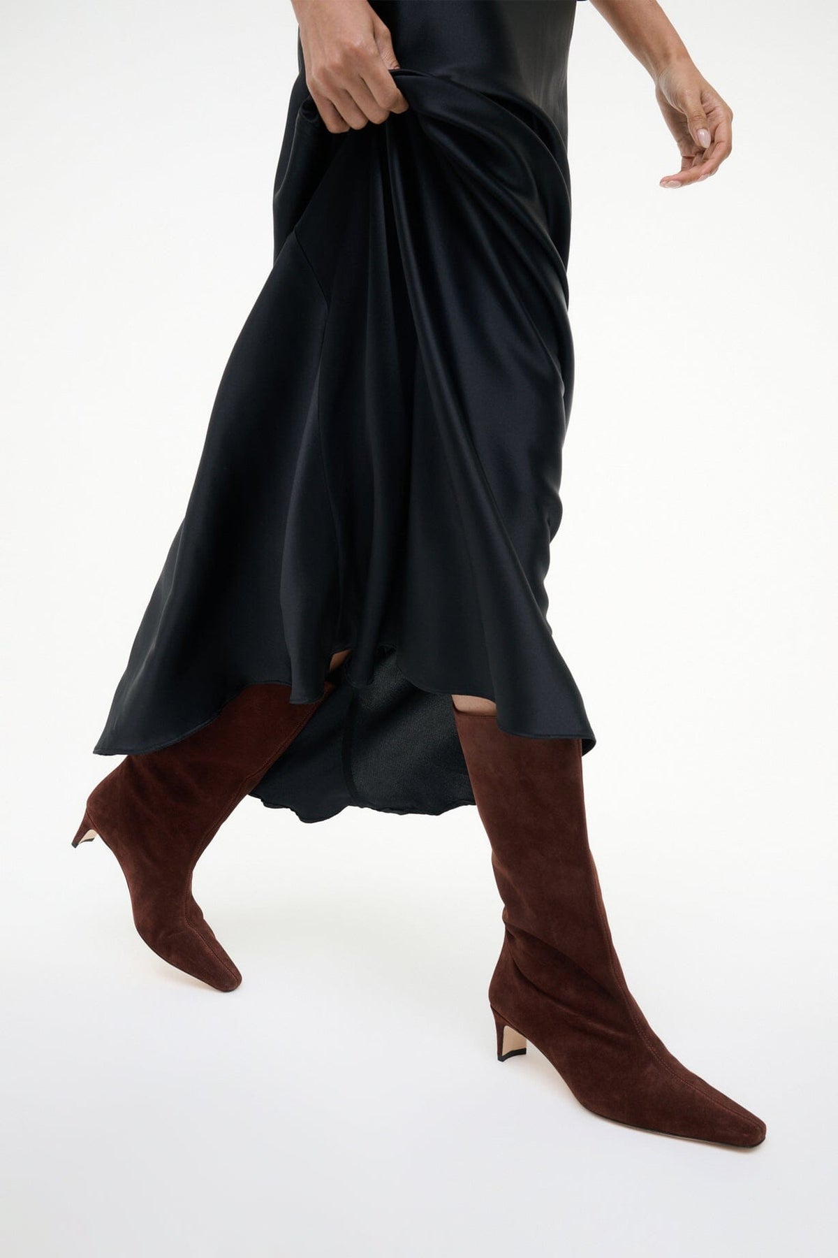 STAUD | Midcalf Wally Boot Mahogany
