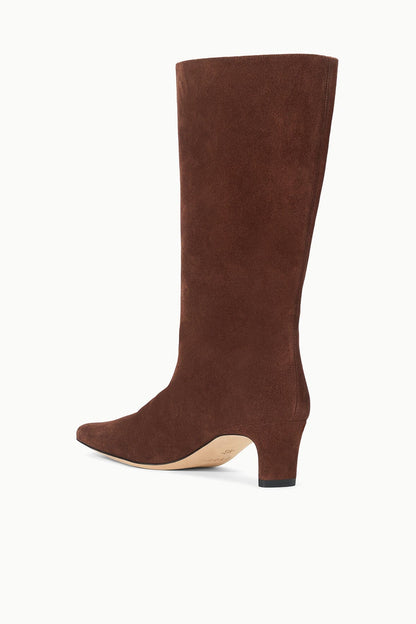 STAUD | Midcalf Wally Boot Mahogany