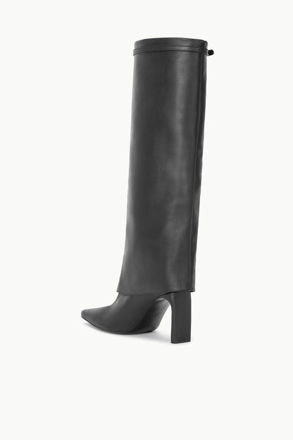 STAUD | Wally Foldover High Heel Boot Black