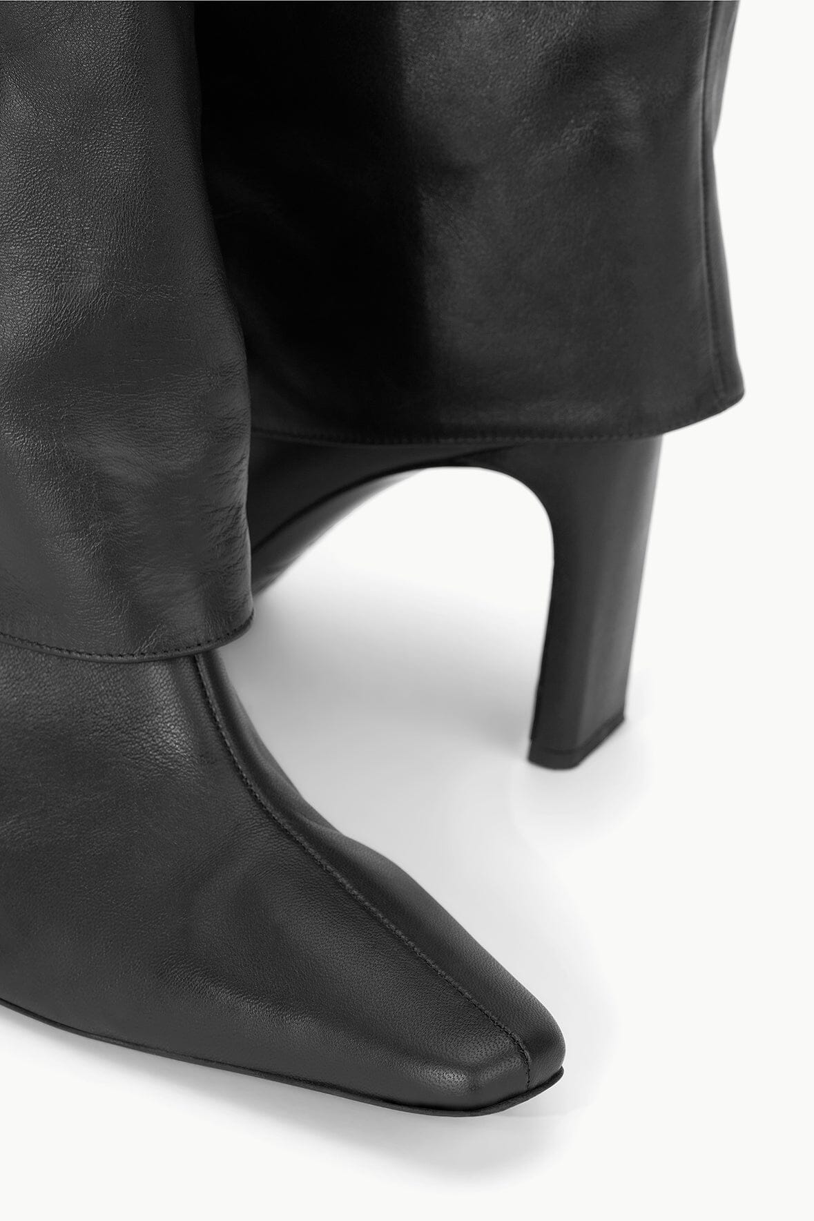 STAUD | Wally Foldover High Heel Boot Black
