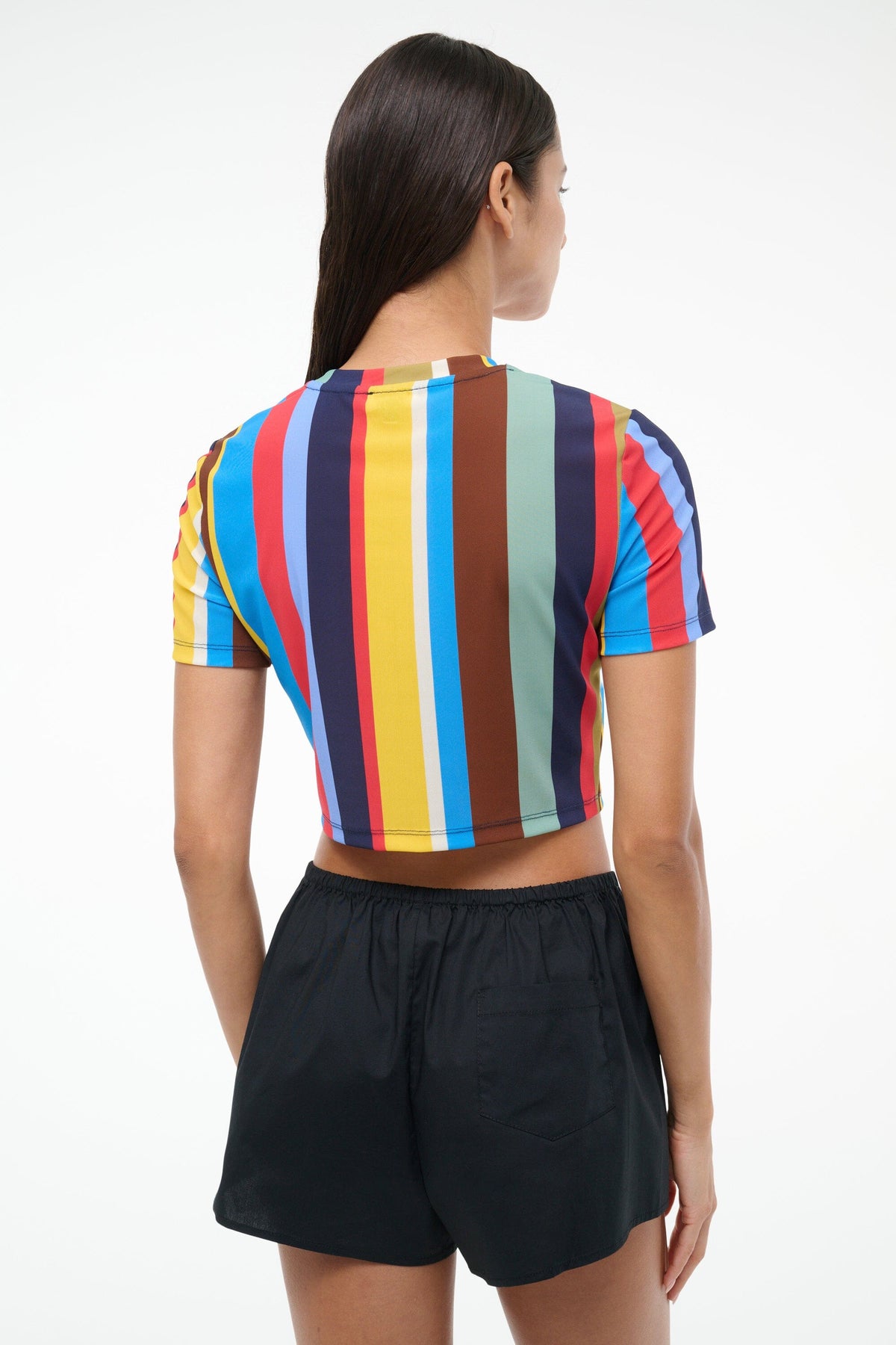 STAUD | Fernanda Coverup Top Market Stripe