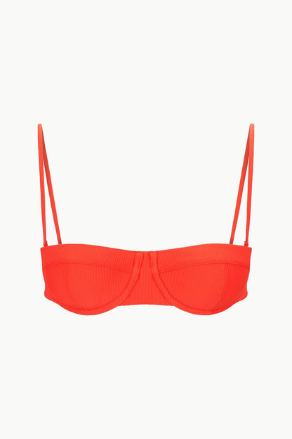STAUD | Jo Balconette Bikini Top Cayenne