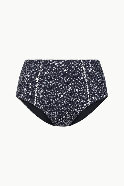 STAUD | Brenton Bikini Bottom Black Woodblock Ditsy Floral