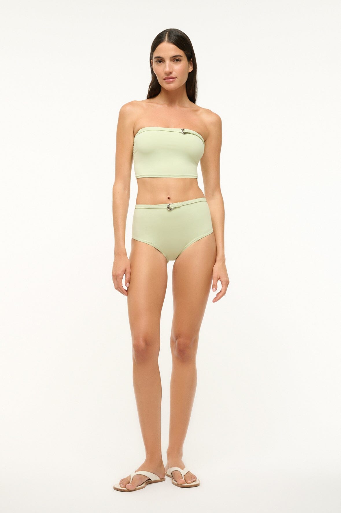 STAUD | Belted Wailea Bikini Bottom Pale Jade
