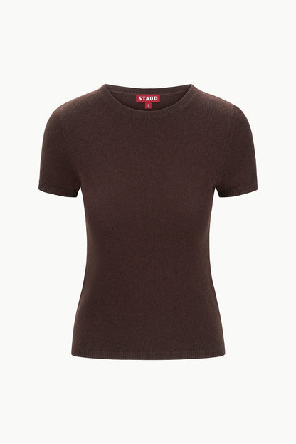 STAUD | Easy Cashmere Tee Dark Chocolate