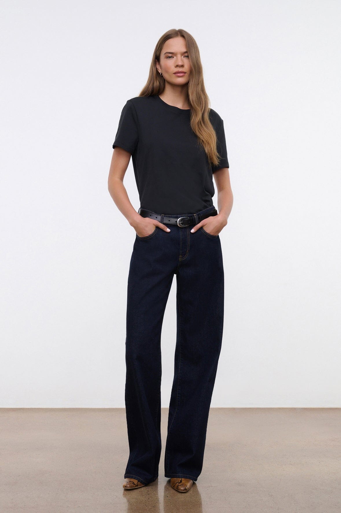STAUD | Crew Neck T Shirt - Black
