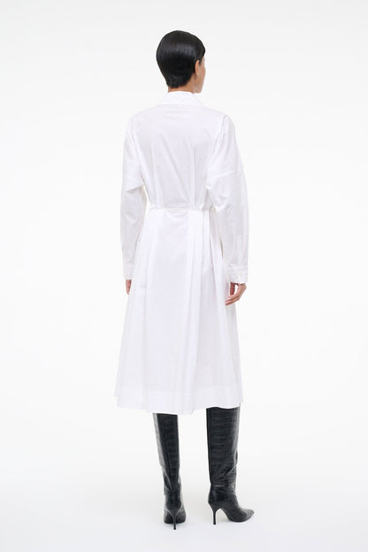 STAUD | Chi Midi Dress White