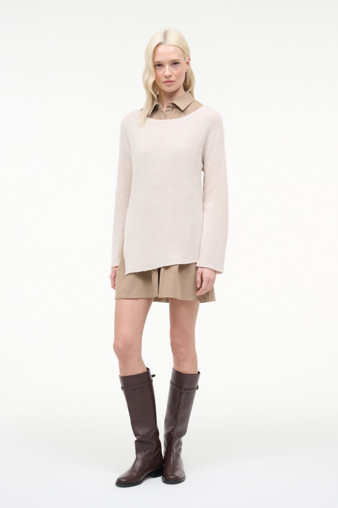 STAUD | Dane Dress Barley Ivory