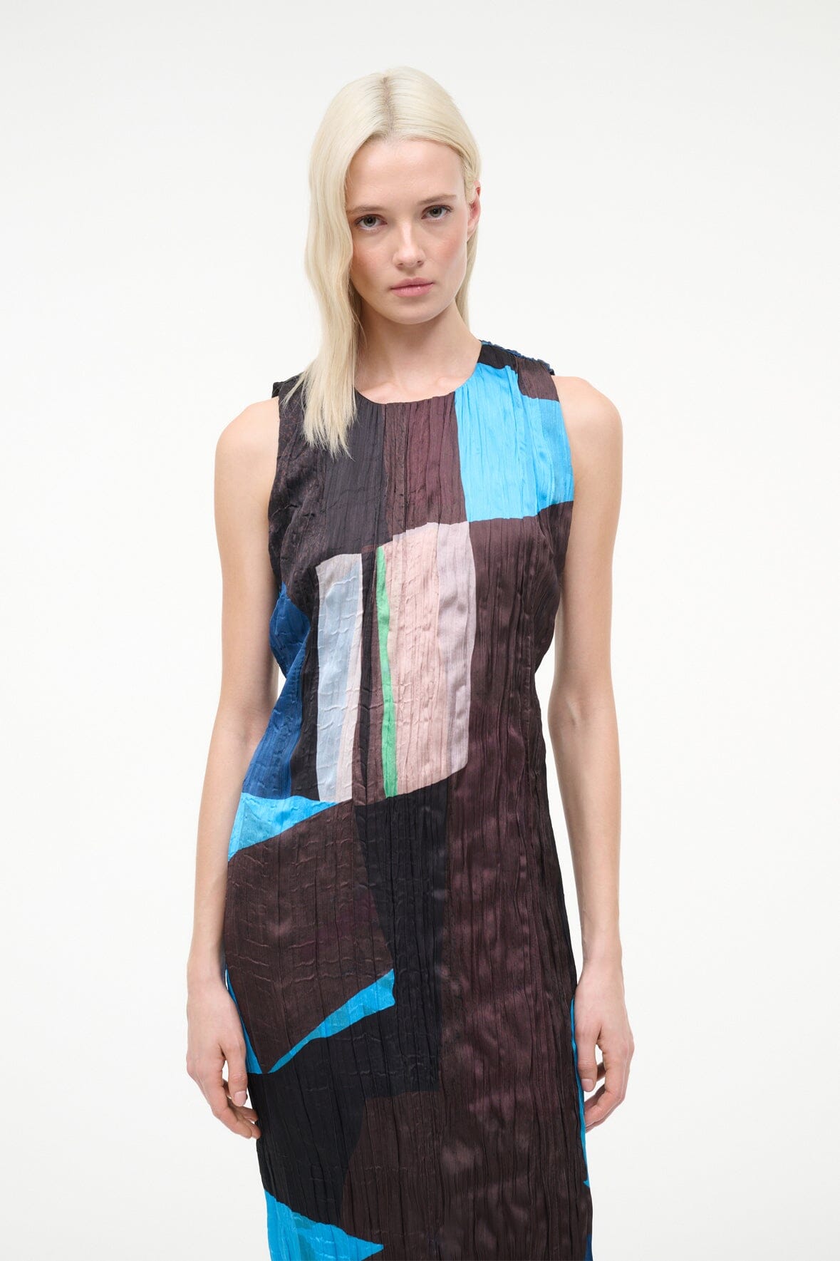 STAUD | Mizu Dress Blue Prism