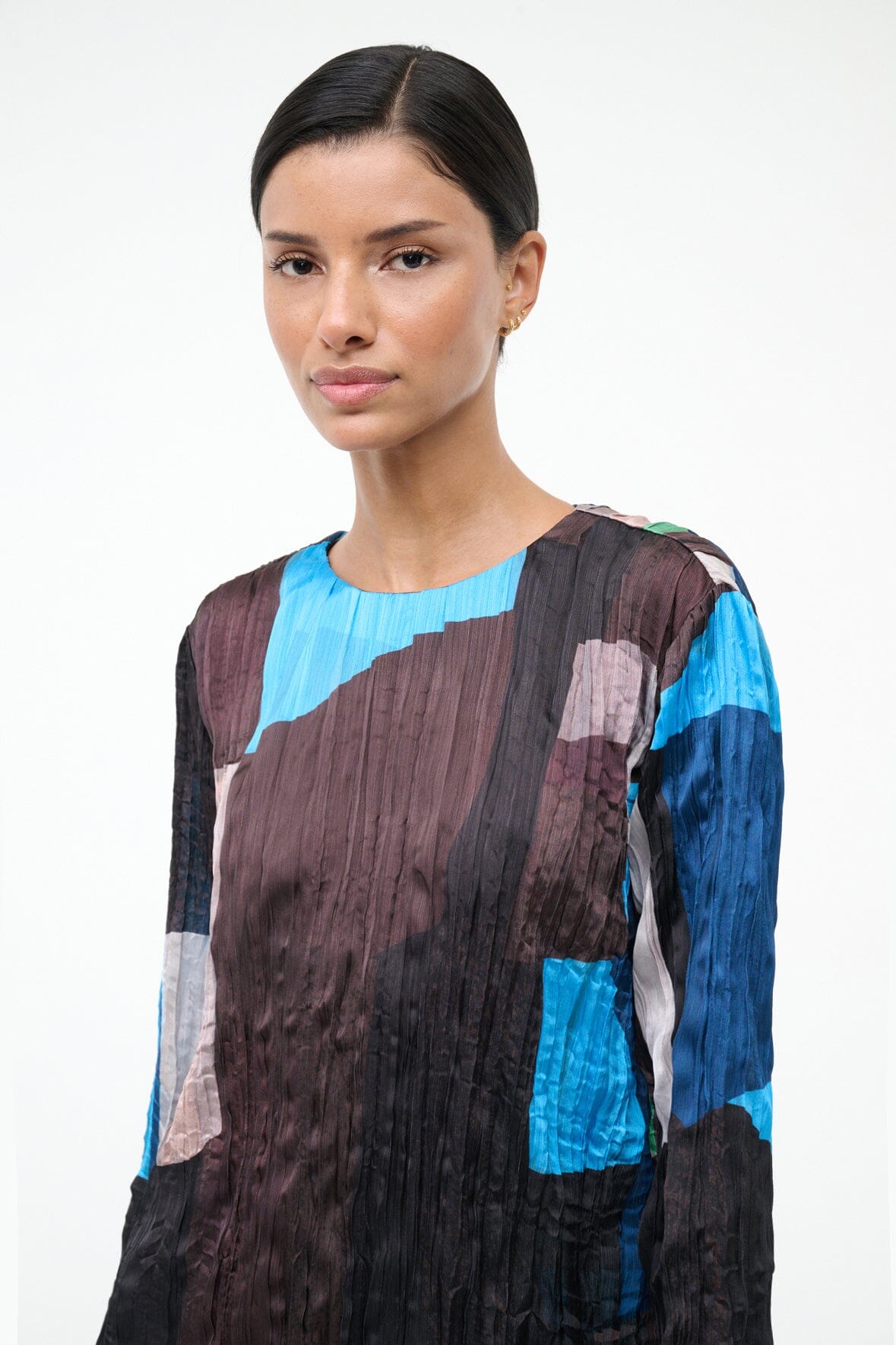 STAUD | Kona Dress Blue Prism