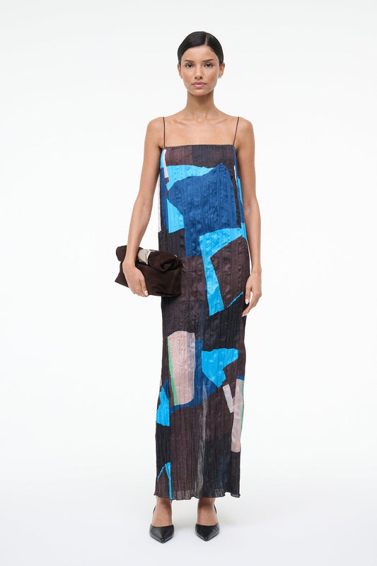 STAUD | Mae Dress Blue Prism