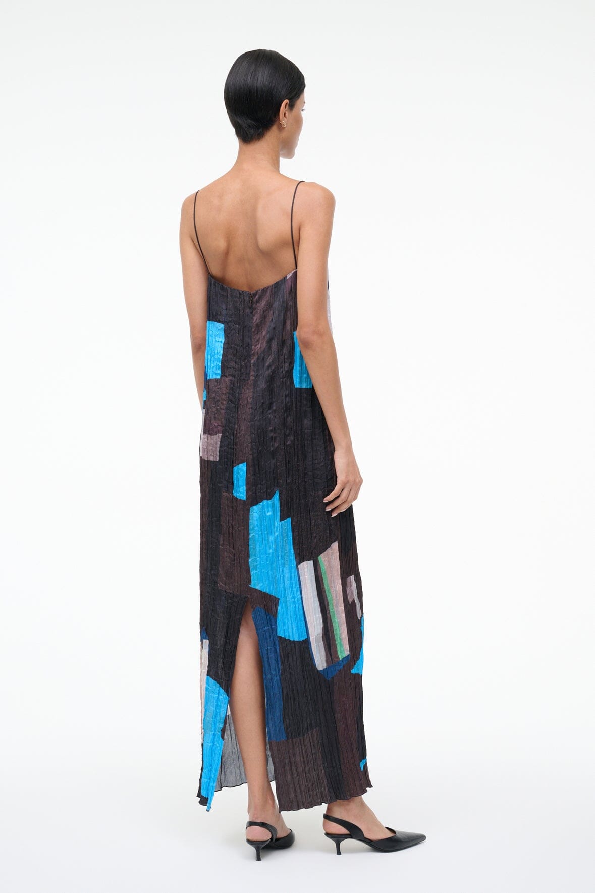 STAUD | Mae Dress Blue Prism