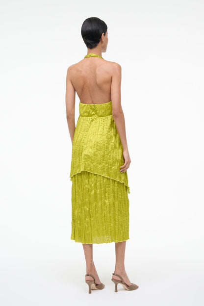 STAUD | Laurie Dress Chartreuse