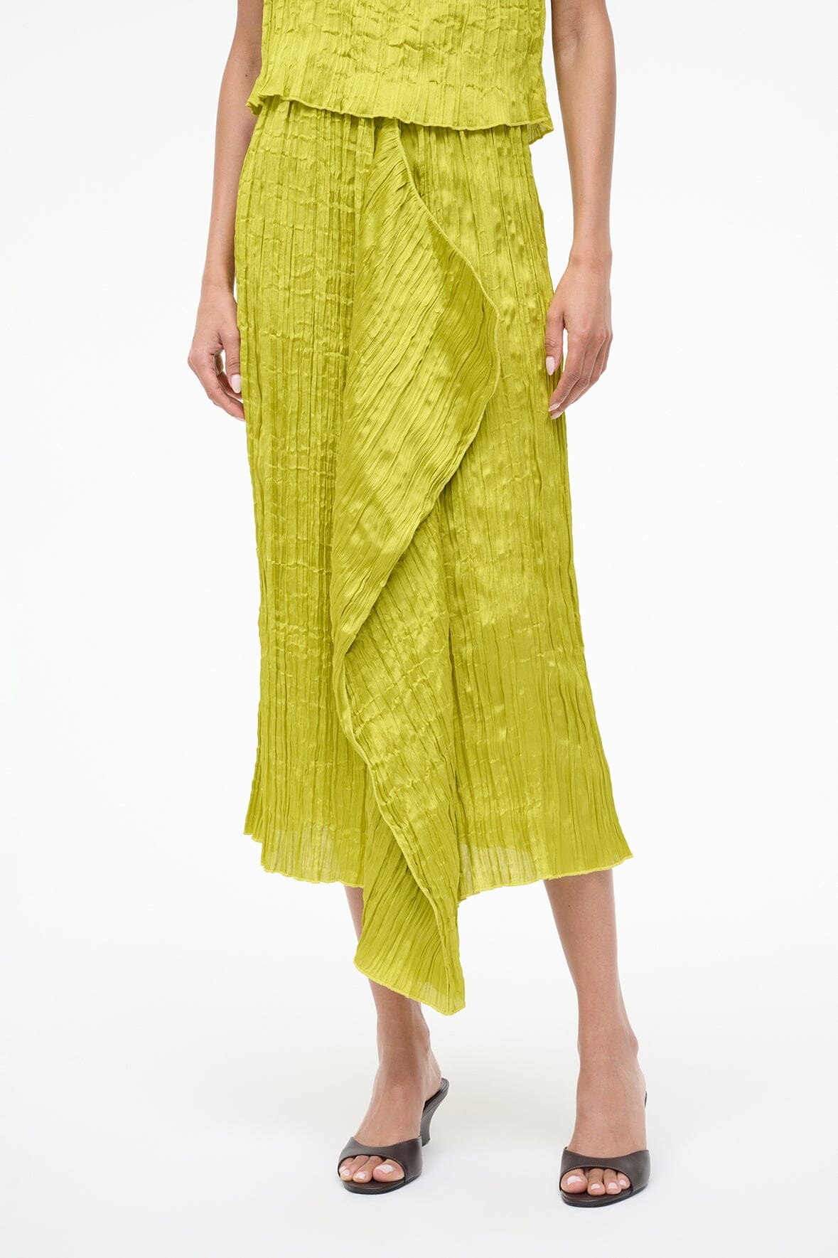 STAUD | Mai Skirt Chartreuse