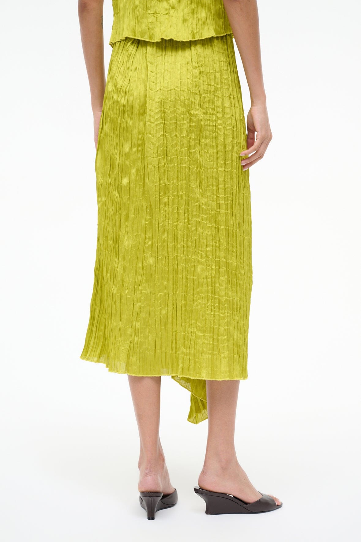 STAUD | Mai Skirt Chartreuse