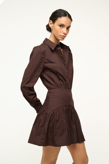 STAUD | Rocco Mini Dress Earth 1