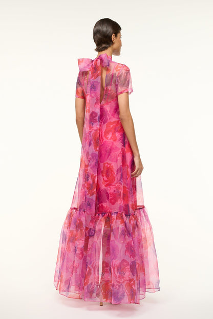 STAUD | Calluna Dress Magenta Painted Floral