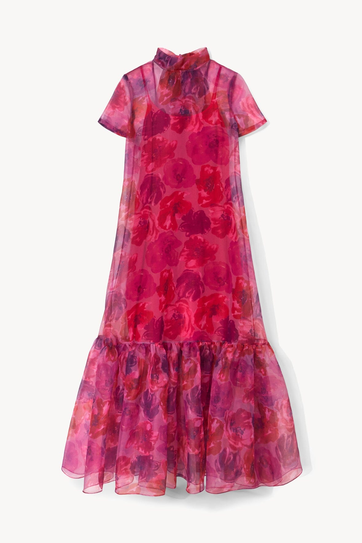 STAUD | Calluna Dress Magenta Painted Floral